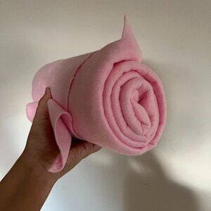 Pink Fleece Scrap - 36in x 37in